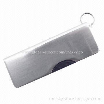 Multi-functional Leather USB Flash Drive with 8Mbps Reading Speed and 512MB to 2GB Memory Capacity